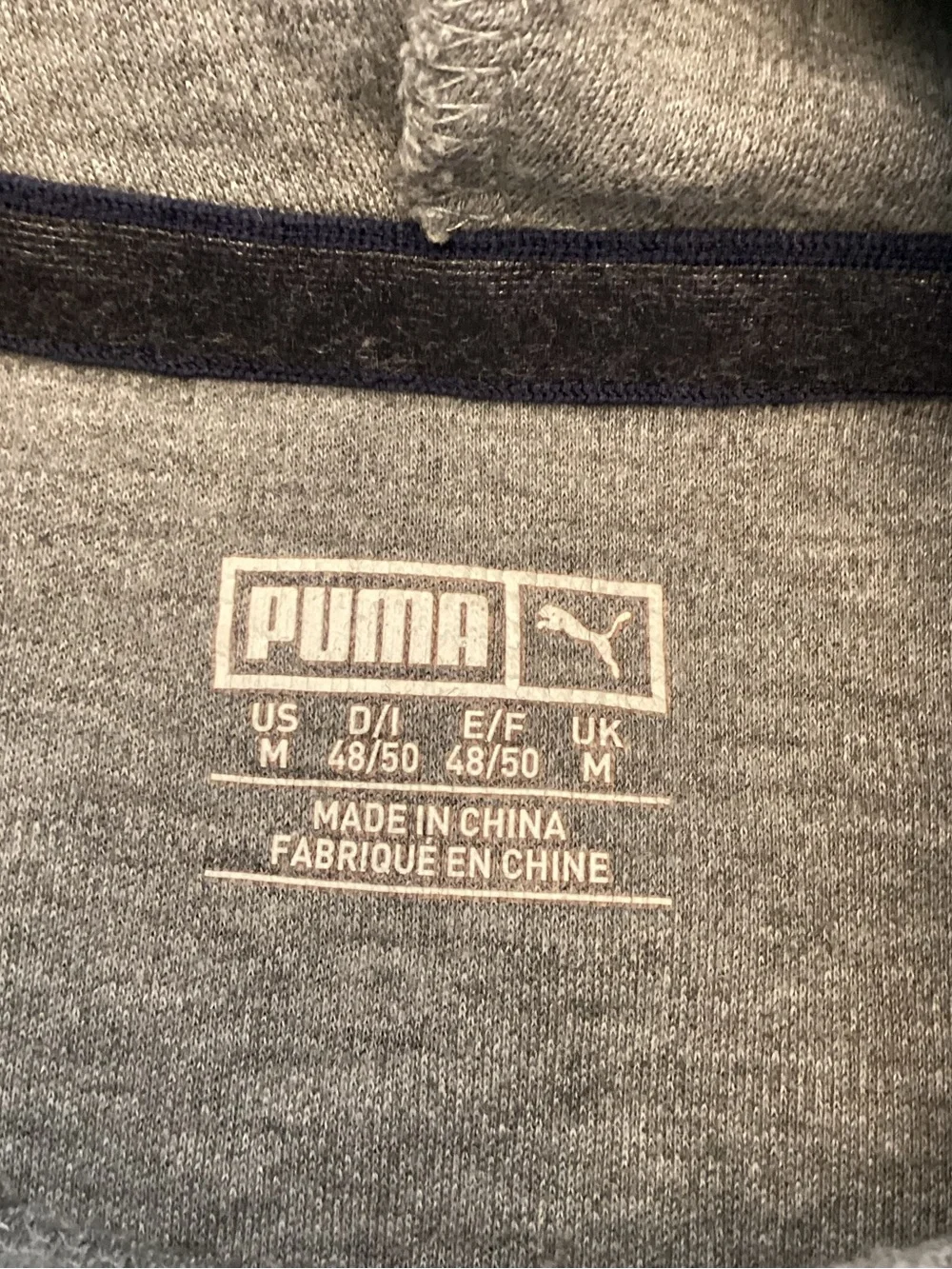 PUMA Men’s Gray Pullover Hooded Long Sleeve Sweatshirt Size M